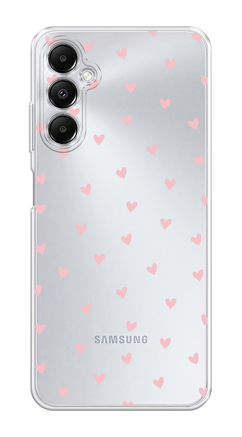 

Чехол на Samsung Galaxy A05s "Розовые сердечки паттерн", Розовый;прозрачный, 2108850-1