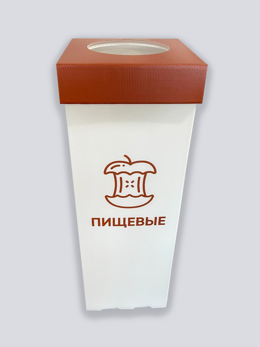 

Контейнер для мусора FIX Print Квадратная урна сборно разборная ПИ4Г71Л пластик 41л