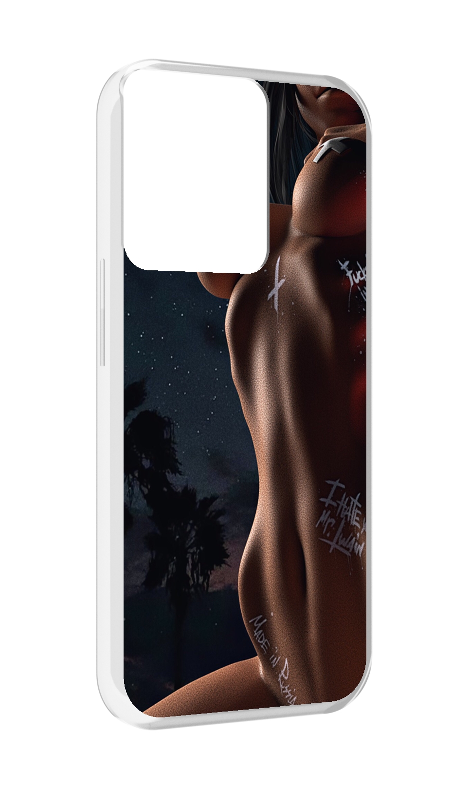 

Чехол MyPads белые-татуировки-на-теле для OPPO Reno 8, Прозрачный, Tocco