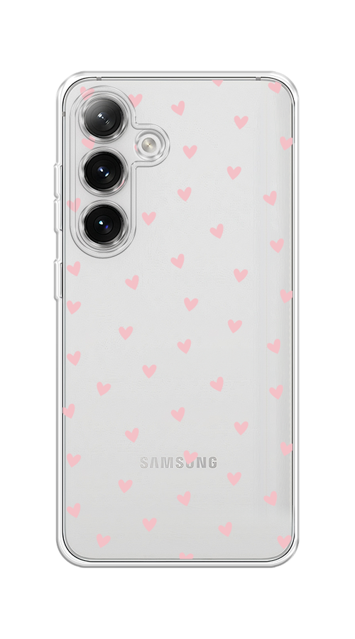 

Чехол на Samsung Galaxy S24 "Розовые сердечки паттерн", Розовый;прозрачный, 2109050-1