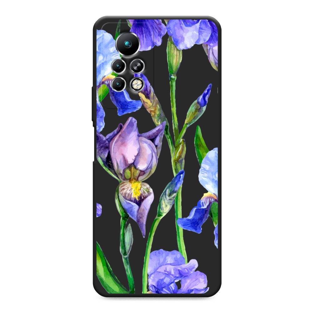 

Чехол Awog на Infinix Note 11 Pro "Синие ирисы", Разноцветный, 3100552-1