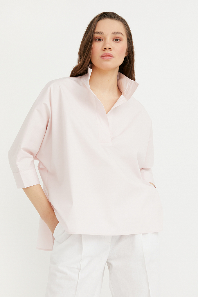 

Блуза женская Finn Flare BA21-11057 розовая M, BA21-11057