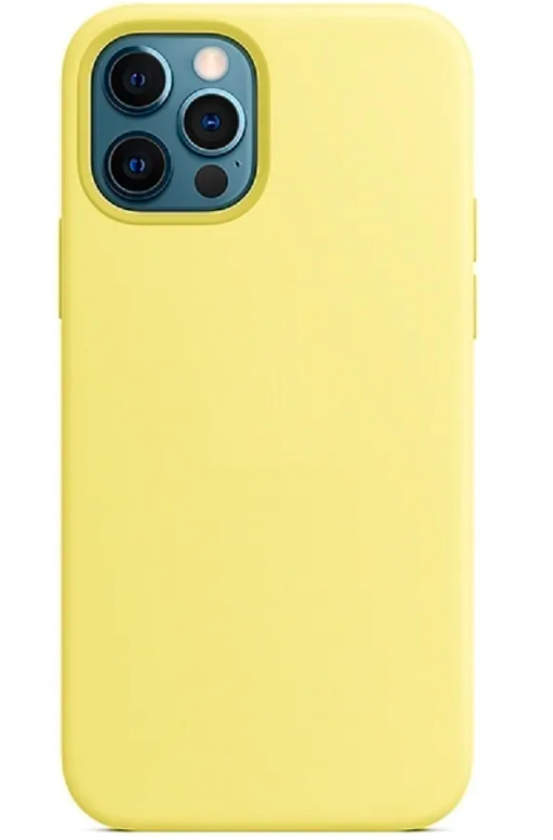 фото Чехол силиконовый на айфон silicone case на apple iphone 13 (айфон13), желтый ntm