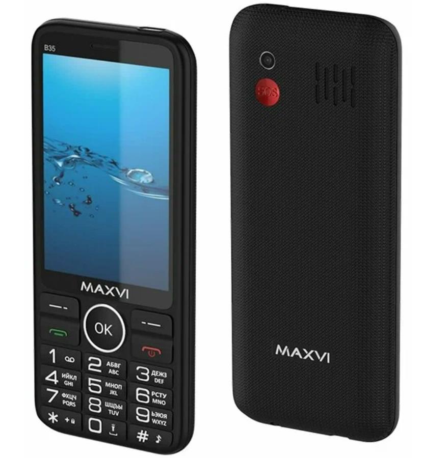 

Сотовый телефон Maxvi B35 черный, B35