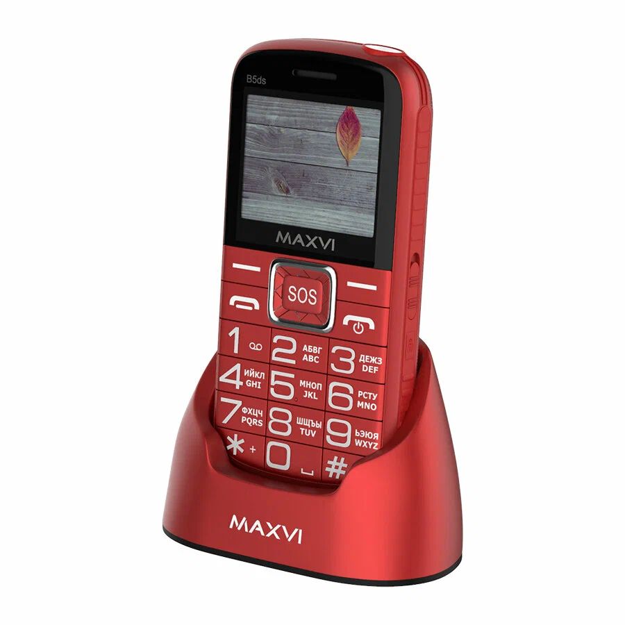 

Мобильный телефон Maxvi B5ds красный (), B5ds