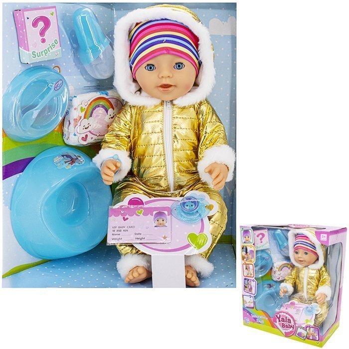 

Пупс Yale Baby 037BLQ функция с кнопки, с аксесс. в коробке