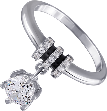 

Кольцо женское с фианитами из серебра Джей Ви SL31299A1_001, SL31299A1_001