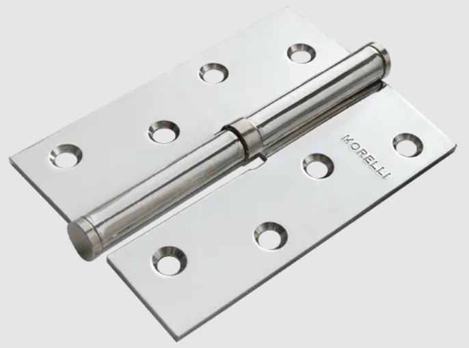 Петля дверная Morelli MSD 100x70x2,5 стальная, левая, белый никель, 1 шт.