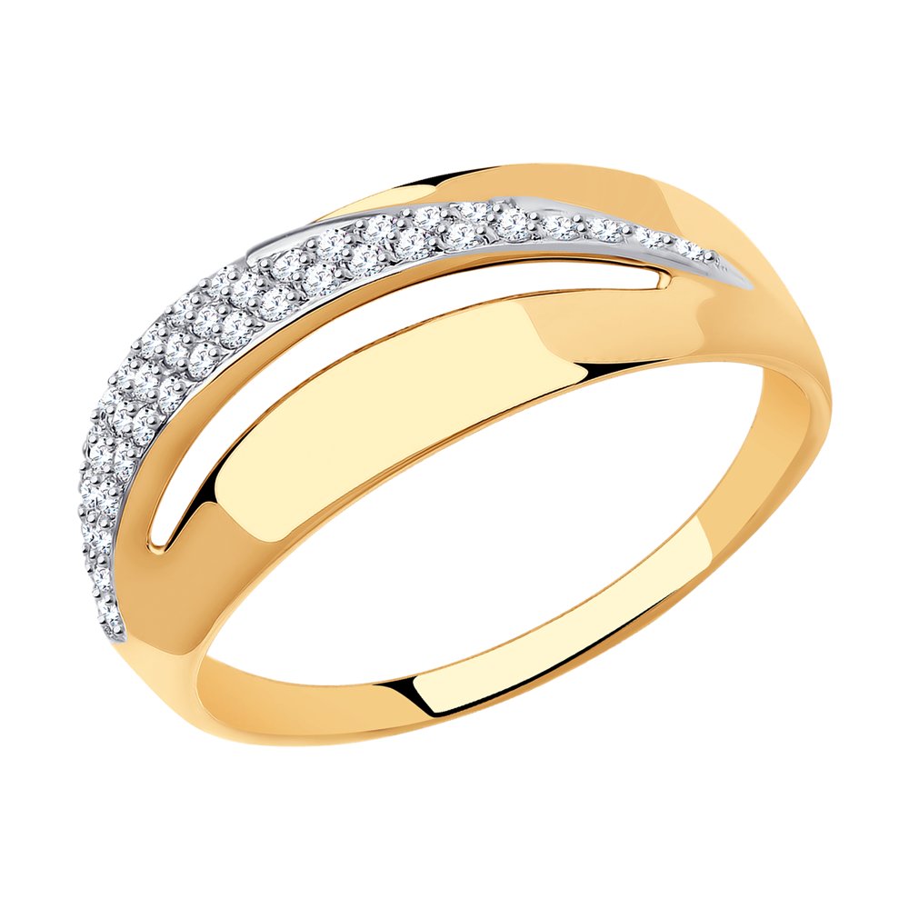 

Кольцо из золота р. 18 Diamant 51-110-00956-1, фианит, 51-110-00956-1