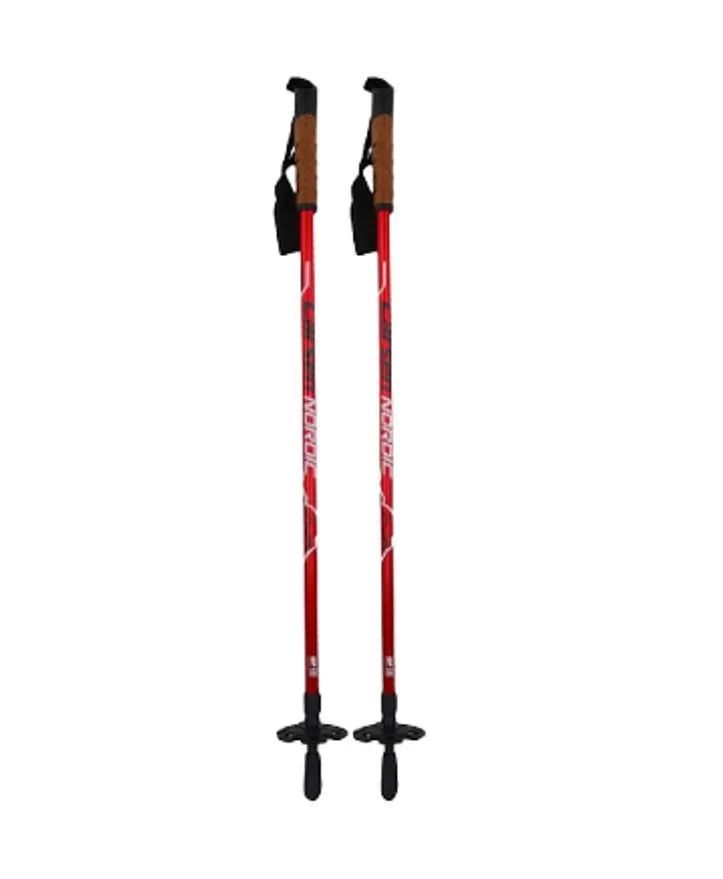 Палки для скандинавской ходьбы Larsen Nordic, красный, 90-140 см