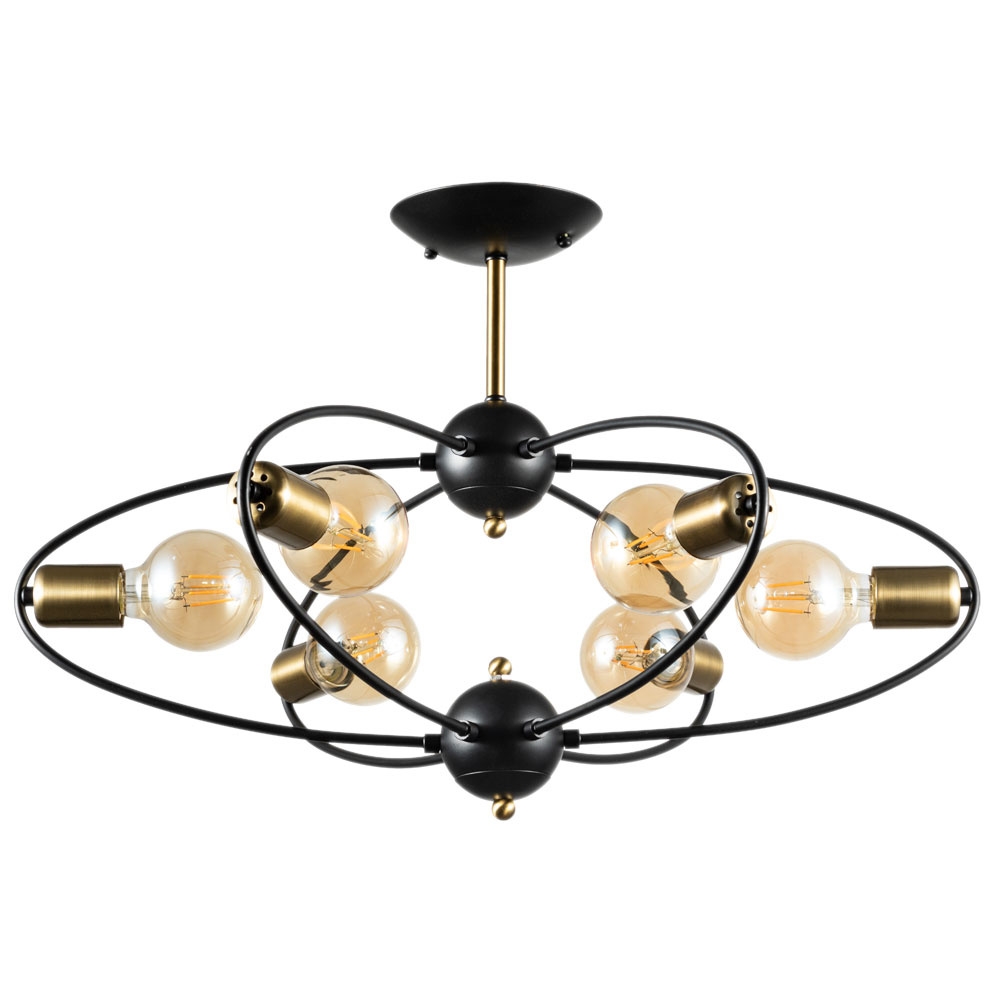 

Люстра на штанге Arte lamp Glasgow с поддержкой Алиса, A1963PL-6BK-A