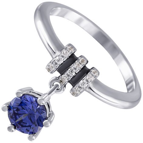 

Кольцо из серебра с фианитом р. 18.5 Джей Ви SL31299B1_001, SL31299B1_001