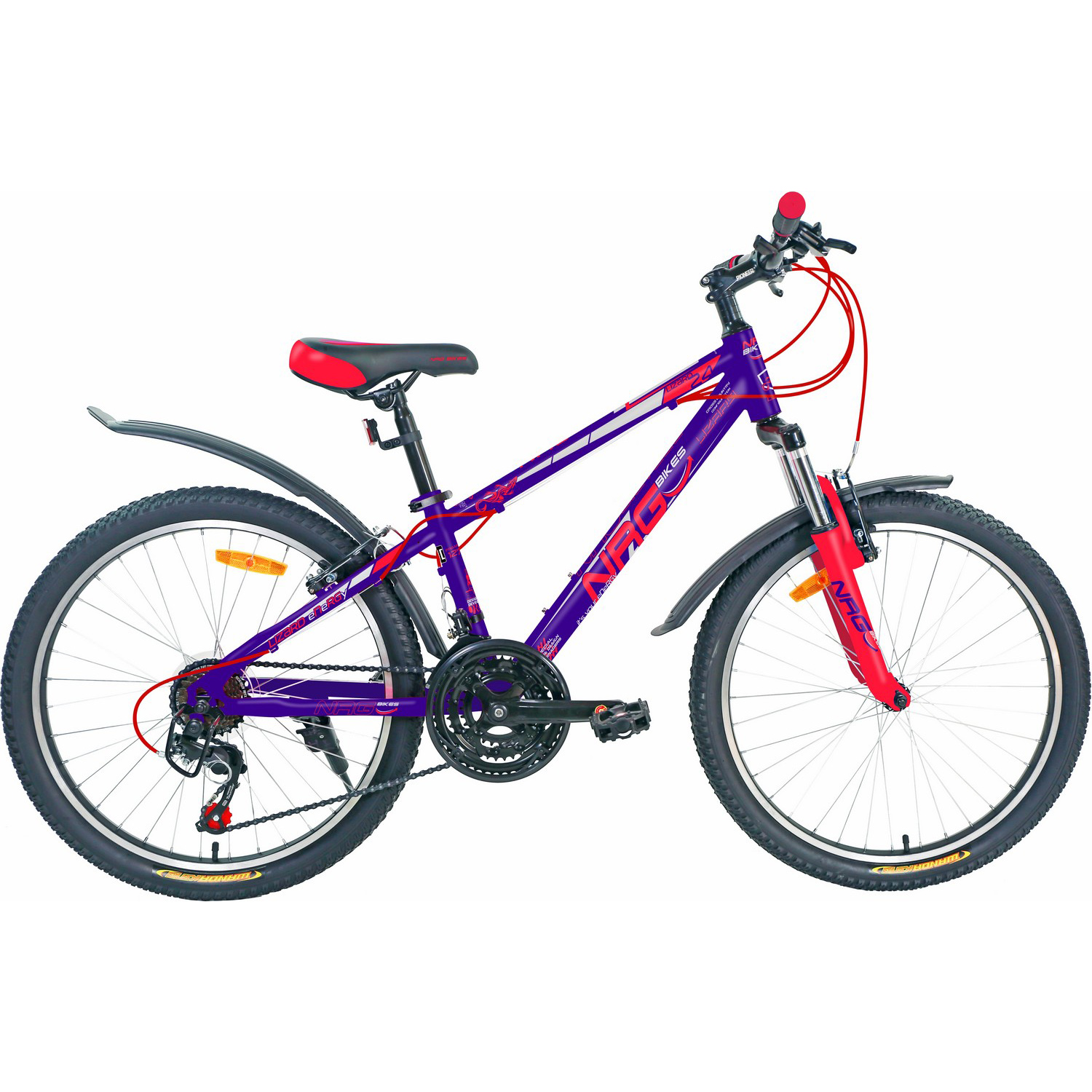 фото Скоростной велосипед nrg bikes lizard, 24", darkblue-red-silver