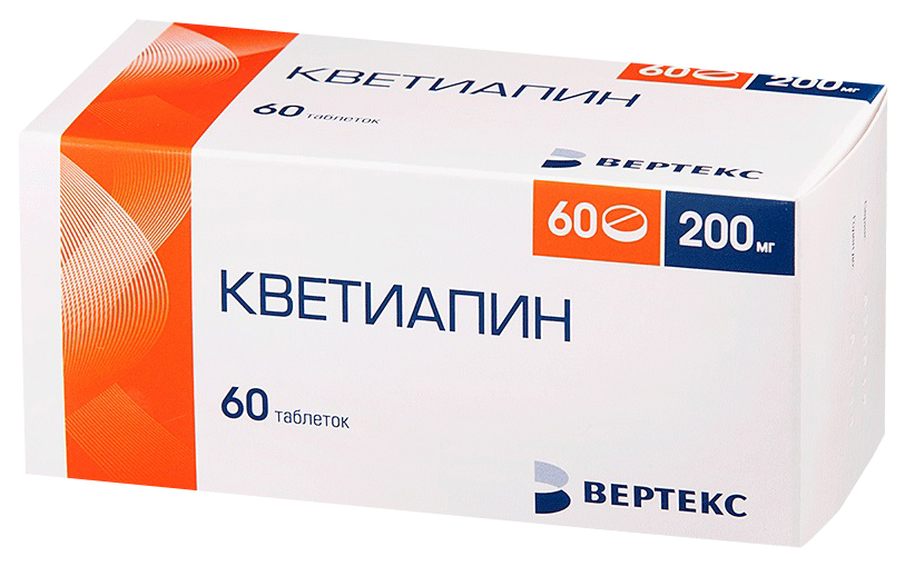 Купить Кветиапин таблетки 200 мг 60 шт., Московский эндокринный завод