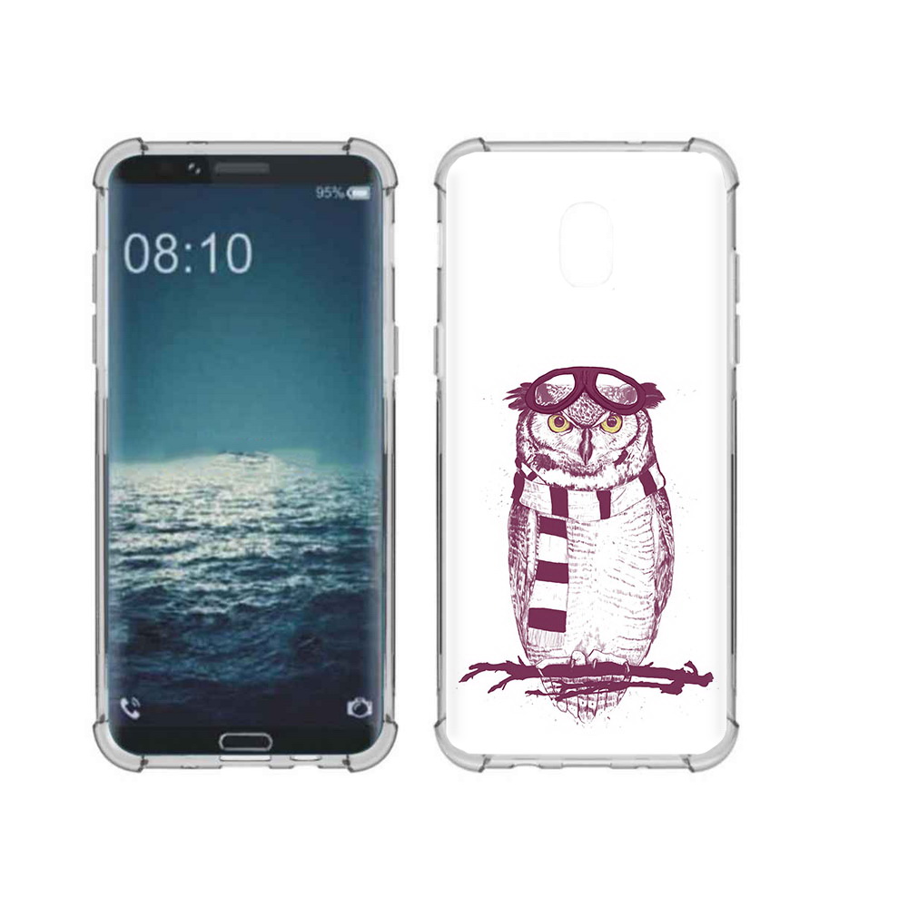 

Чехол MyPads Tocco для Samsung Galaxy J3 сова-летчик (PT226926.574.612), Прозрачный, Tocco