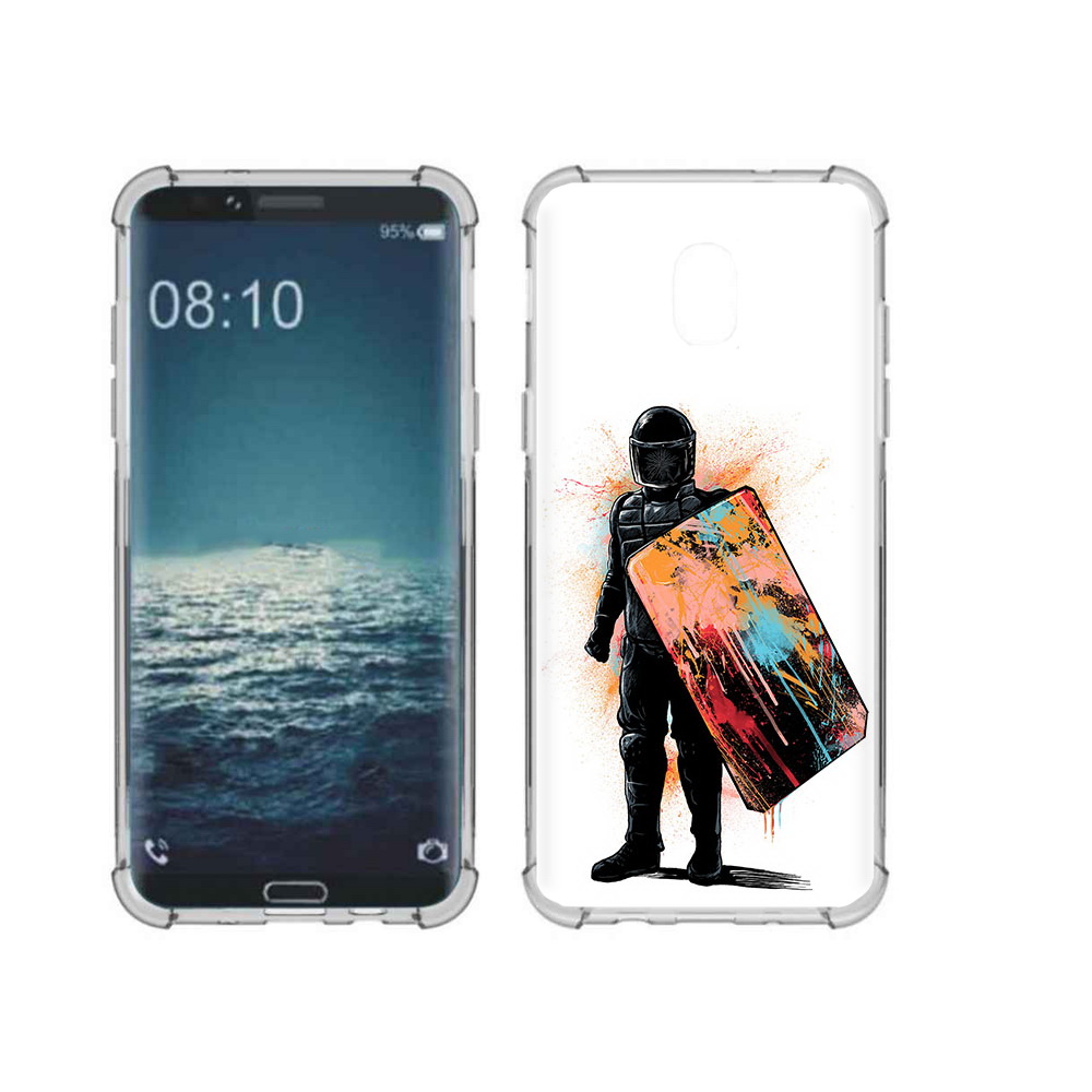 

Чехол MyPads Tocco для Samsung Galaxy J3 солдат с красочным щитом (PT226926.574.614), Прозрачный, Tocco
