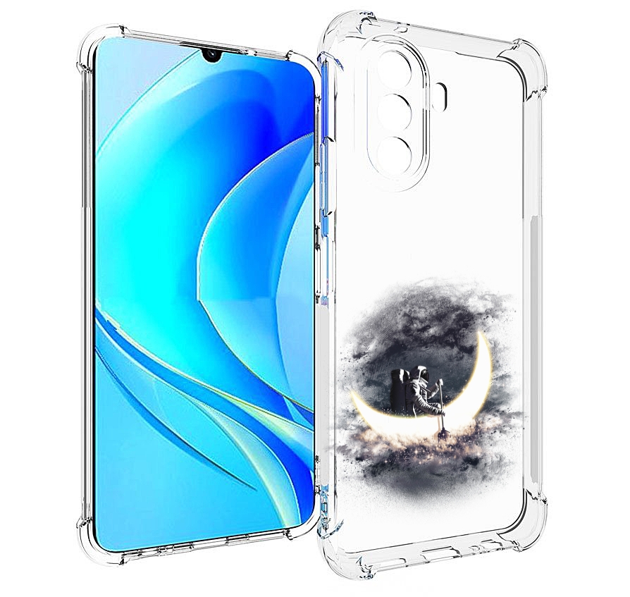 Чехол MyPads лунный путешественник для Huawei Nova Y70 / Nova Y70 Plus (MGA-LX9N)