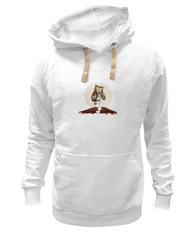 

Худи унисекс Printio Кофе-сова белое 2XL, Белый, Кофе-сова