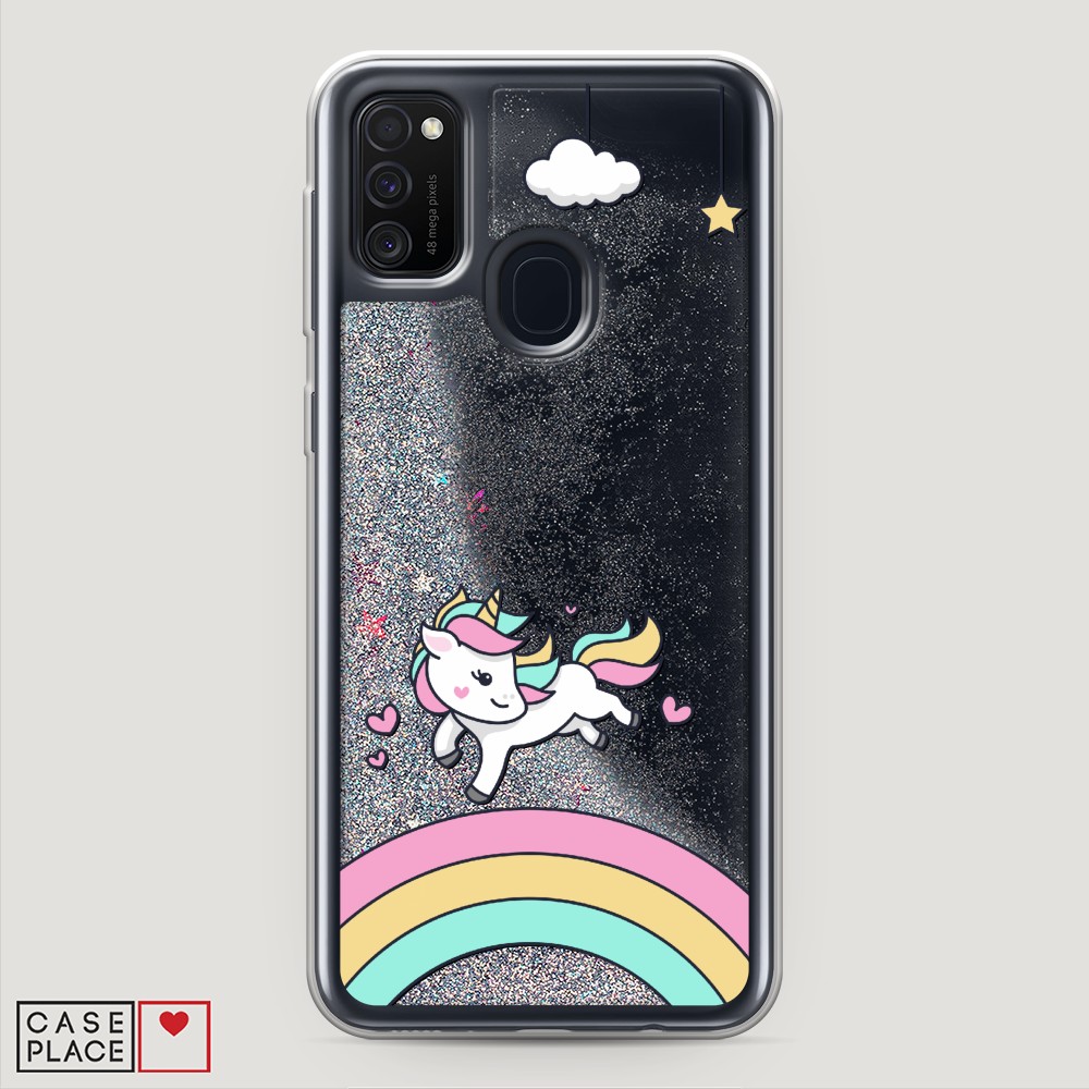 

Чехол Awog на Samsung Galaxy M21 "Единорог на радуге", Разноцветный, 29791-1