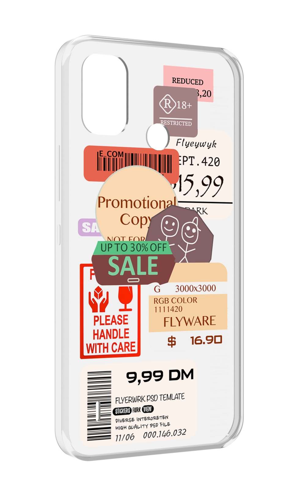 

Чехол MyPads скидочные-купоны-принт для Itel A48, Прозрачный, Tocco