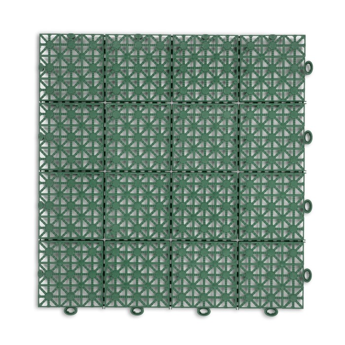 

Модульное покрытие, 30x30x1,5 см, пластик, зелёный, 1 шт (10 шт), Зеленый