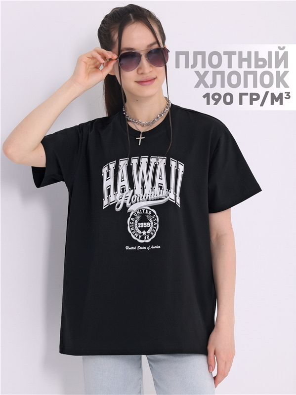 

Футболка женская Апрель ф517006010У1 черная 84/164, Черный, ф517006010У1