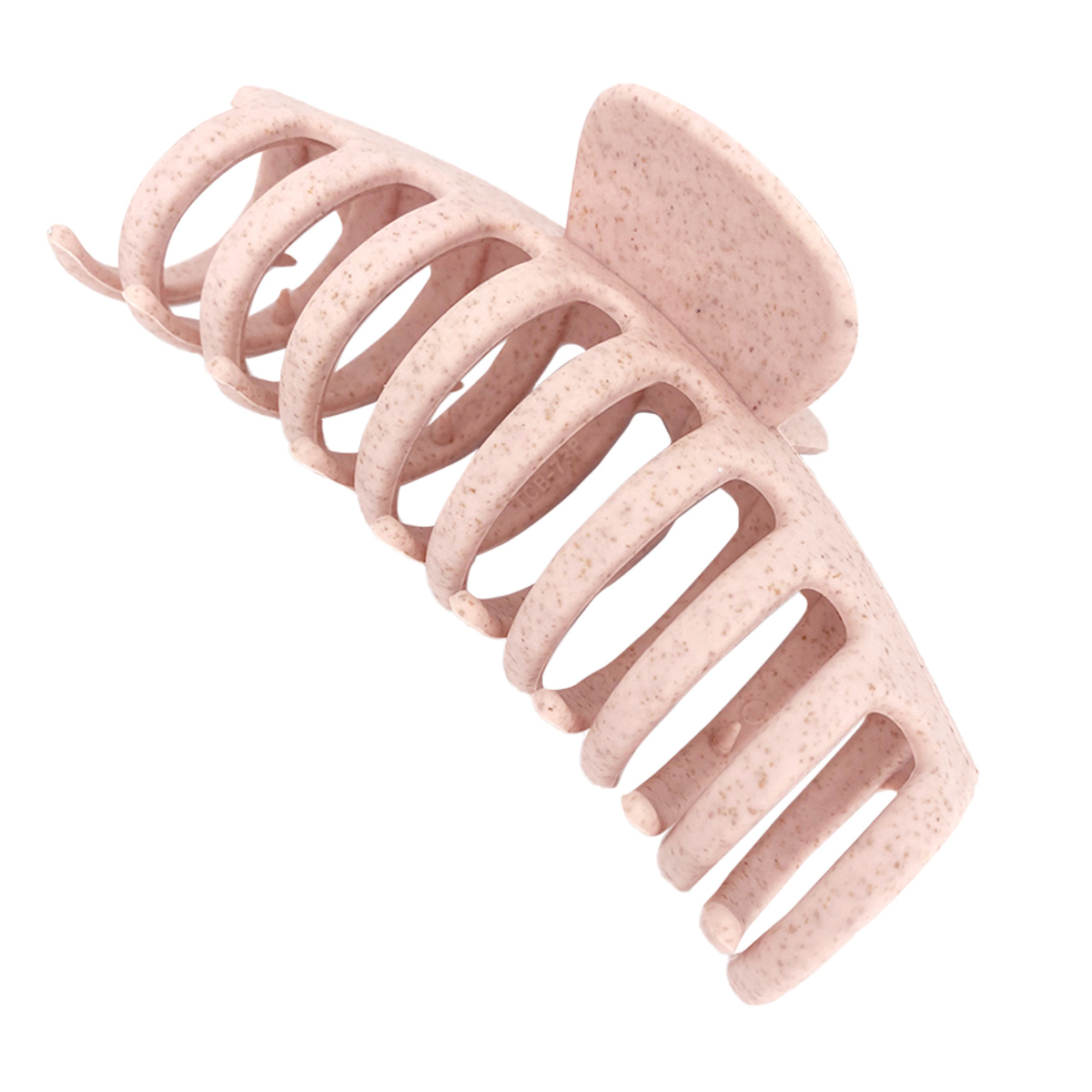 Заколка-краб женская Straw Claw Hair Clip Round Pink SOLOMEYA. Цвет: розовый