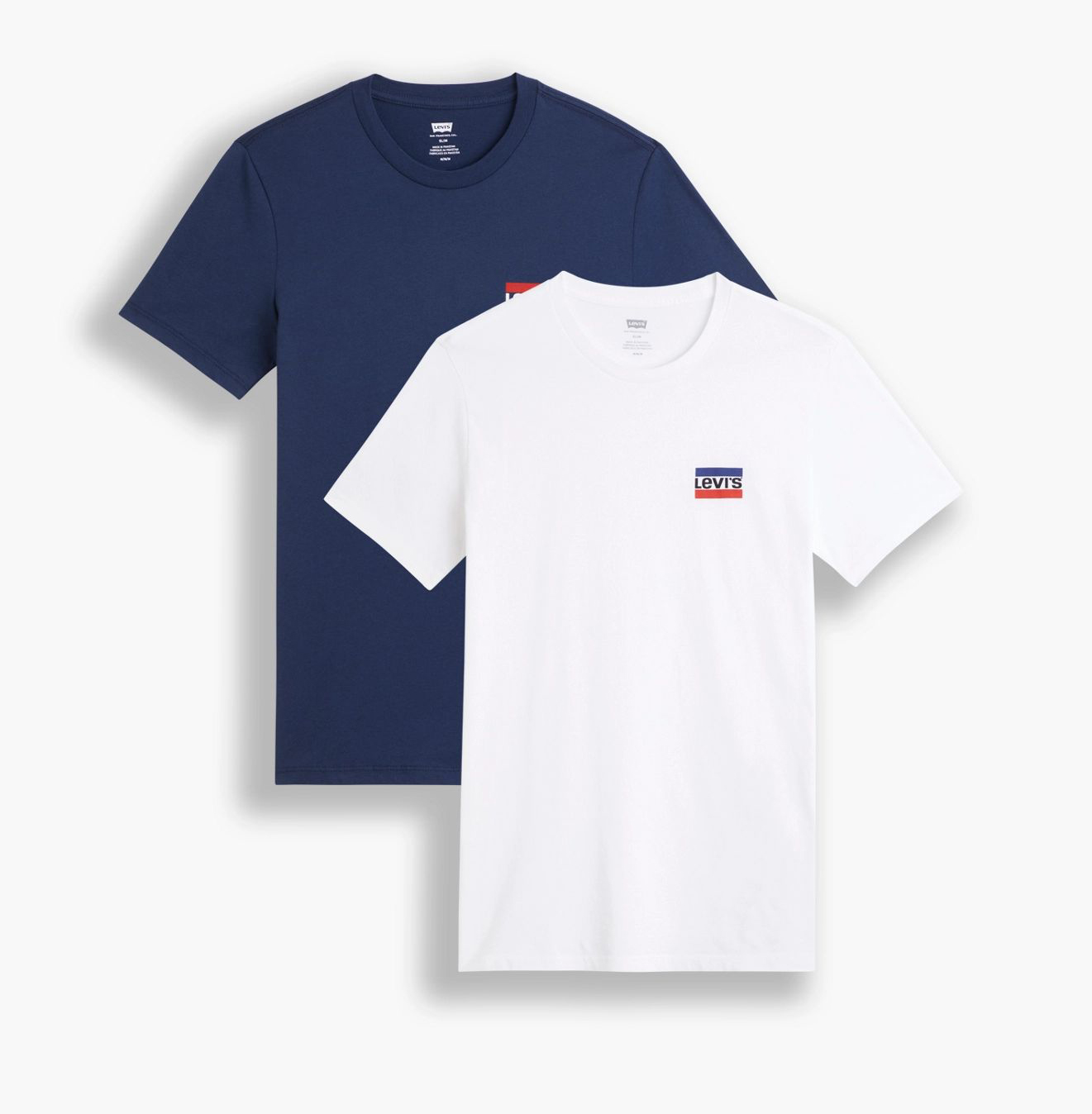 

Комплект футболок мужских Levi's 79681-0014 белый; синий M, 79681-0014