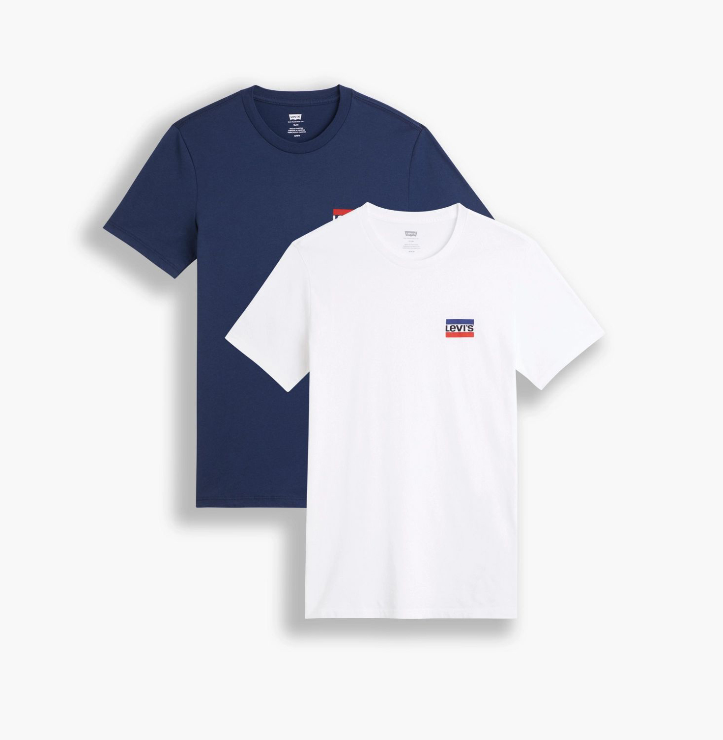 

Комплект футболок мужских Levi's 79681-0014 белый; синий L, 79681-0014