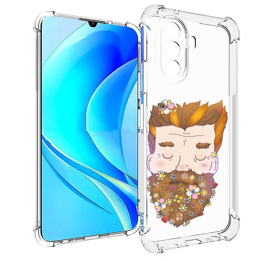 

Чехол MyPads мужчина с цветами в бороде для Huawei Nova Y70 / Nova Y70 Plus (MGA-LX9N), Прозрачный, Tocco