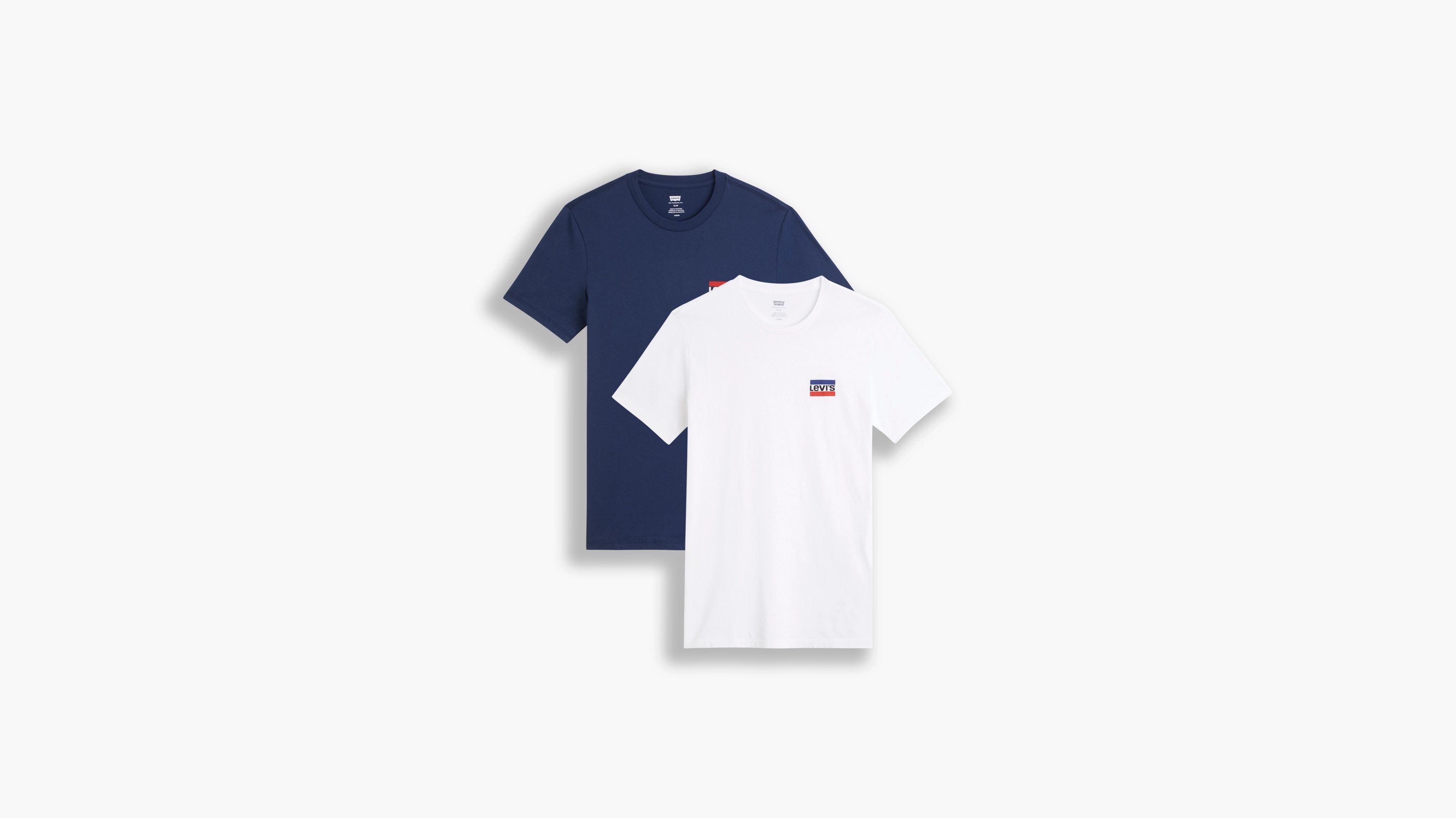 

Комплект футболок мужских Levi's 79681-0015 белый; синий L, 79681-0015