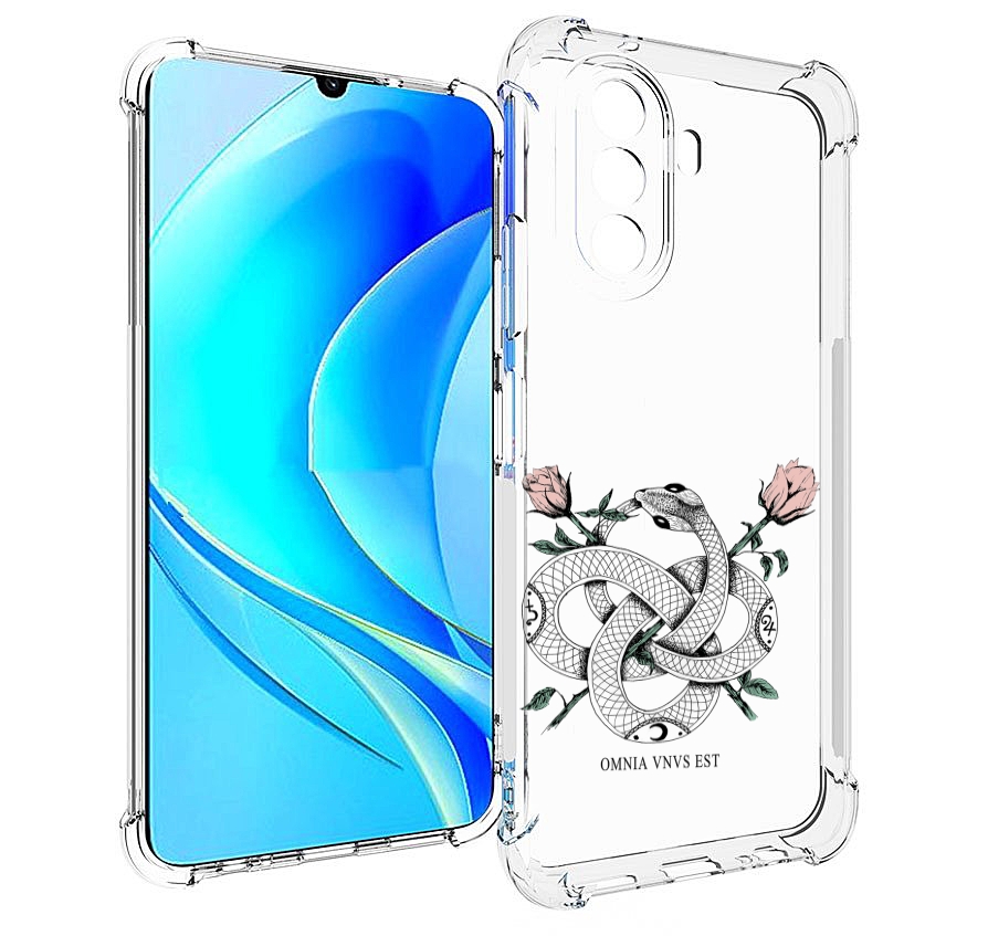 

Чехол MyPads нарисованная змея абстракция для Huawei Nova Y70 / Nova Y70 Plus, Прозрачный, Tocco