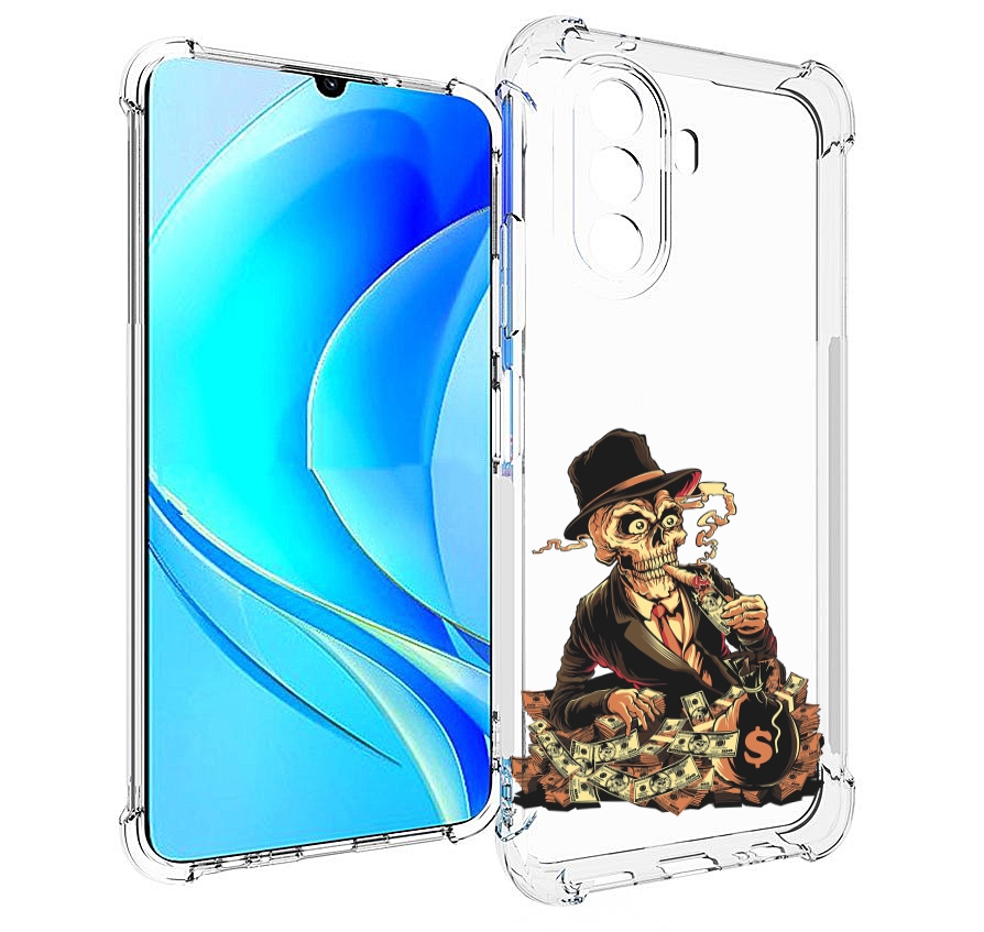 

Чехол MyPads нарисованный череп с сигаретой для Huawei Nova Y70 / Nova Y70 Plus, Прозрачный, Tocco