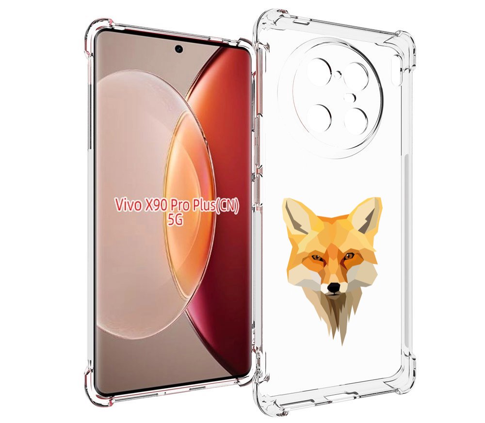 

Чехол MyPads голова-лисы для Vivo X90 Pro Plus, Прозрачный, Tocco