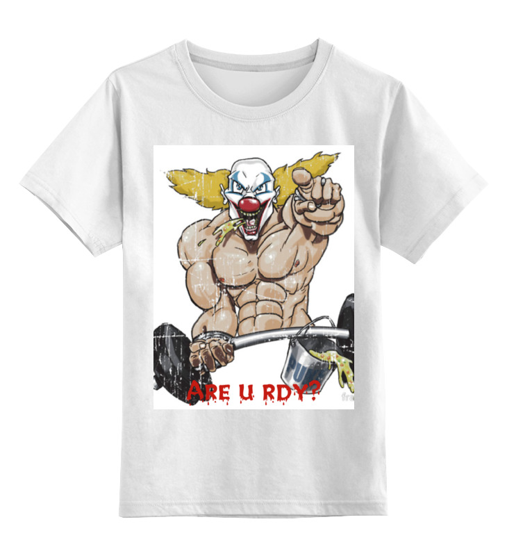 

Детская футболка классическая унисекс, Белый, Clown the pukie