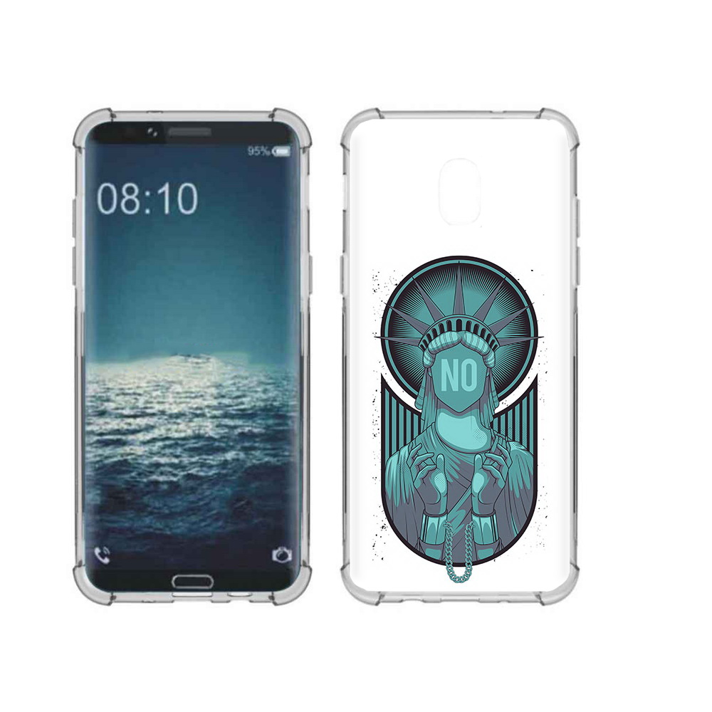 

Чехол MyPads Tocco для Samsung Galaxy J3 статуя свободы зеленый (PT226926.574.623), Прозрачный, Tocco