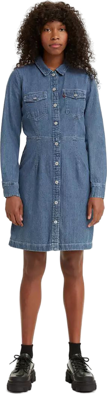 Платье женское Levi's Ellie Denim Dress Mid Marble X синее XS