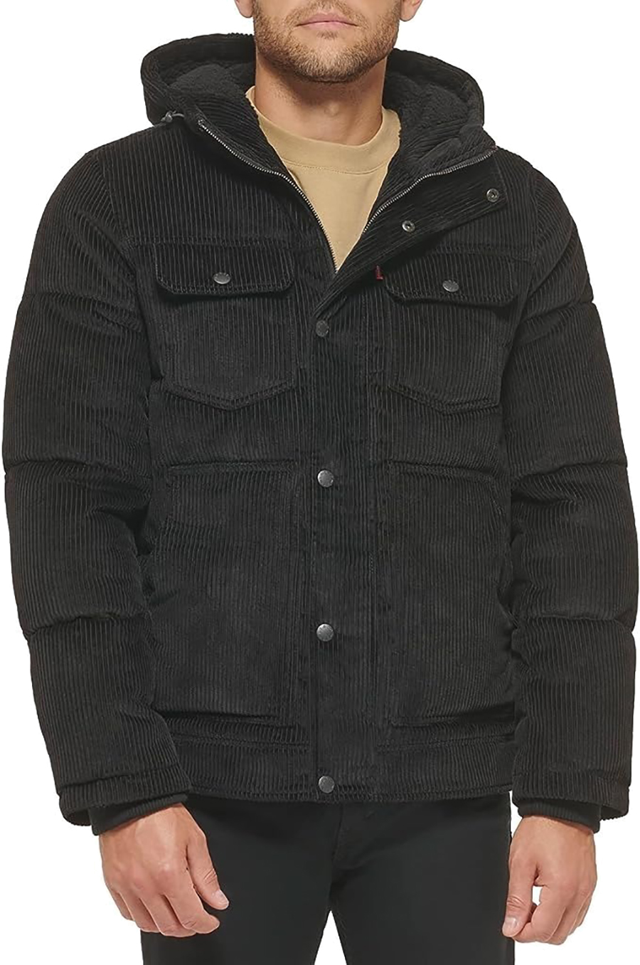 Куртка мужская LEVIS Men Quilted Military Hooded Jacket черная M