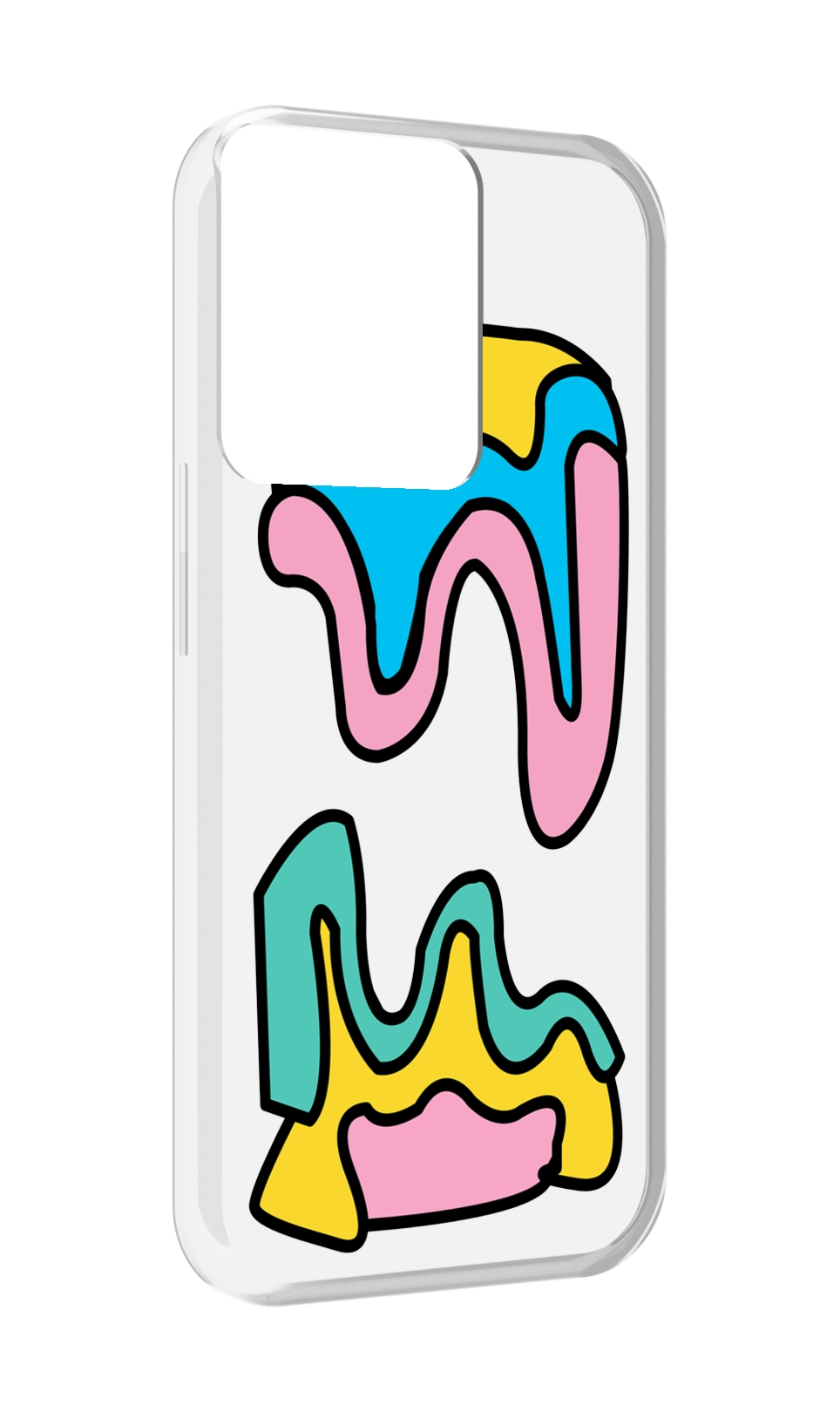 

Чехол MyPads вытекающая-абстракция для OPPO Reno 8, Прозрачный, Tocco