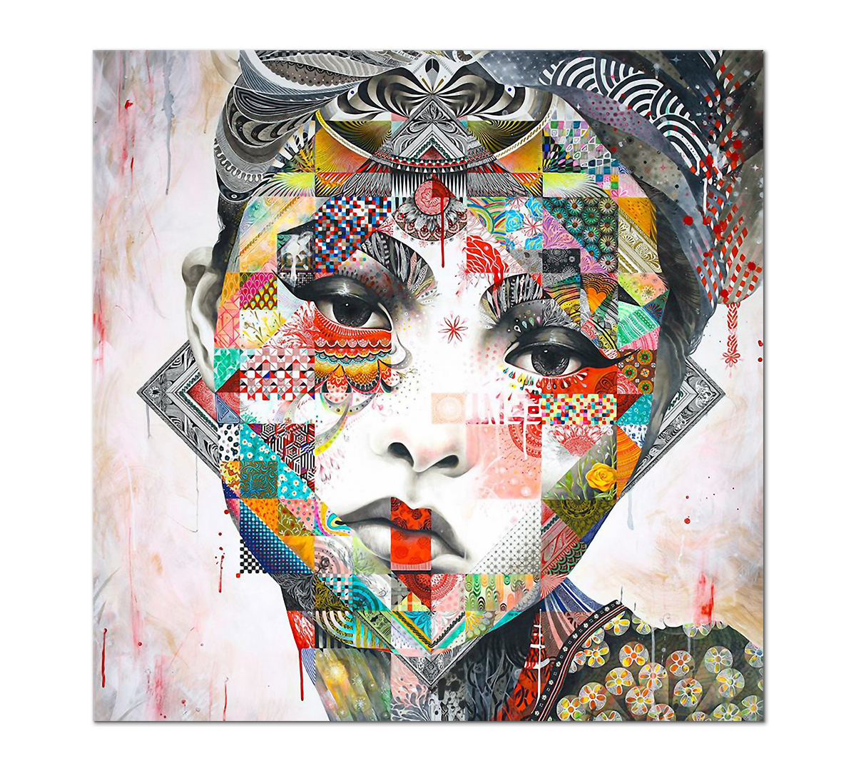 

Картина интерьерная на холсте Poly Print Art Гейша 50х50 см.