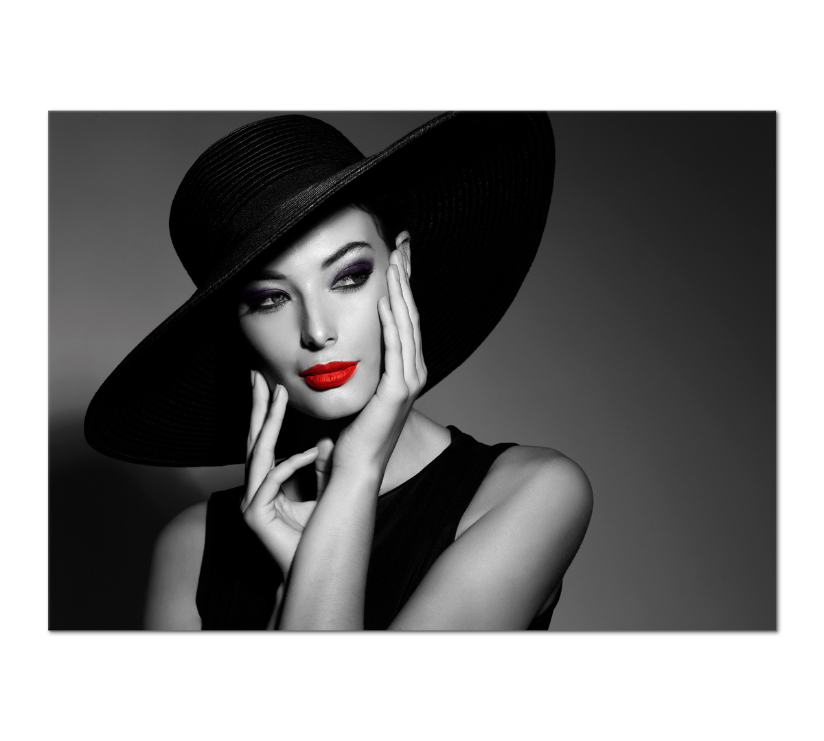 

Картина интерьерная на холсте Poly Print Art Дама в шляпе 60х40 см.