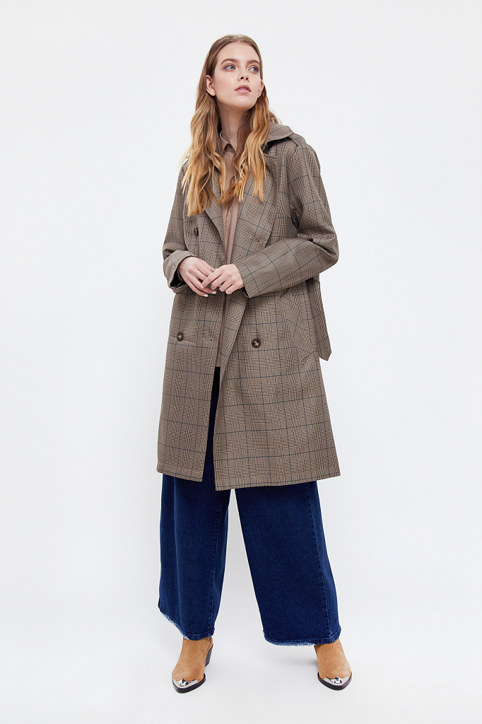 

Тренч женский Finn Flare BA21-12062 бежевый XS, BA21-12062