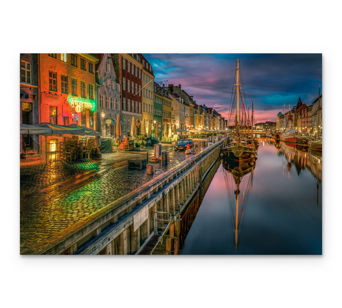 

Картина интерьерная на холсте Poly Print Art Ночная набережная 60х40 см.