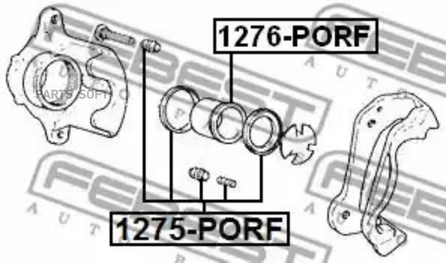 

Поршень передн суппорта hyundai porter, chevrolet cruze 1276-porf