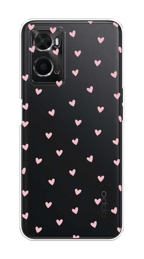 

Чехол на Oppo A36 "Розовые сердечки паттерн", Розовый;прозрачный, 259950-1