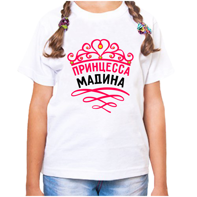 

Футболка девочке белая 28 р-р принцесса мадина, Белый, fdd_princessa_madina