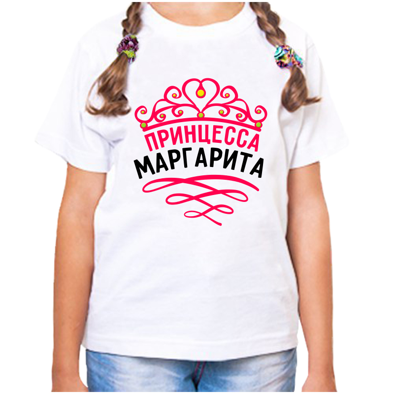 

Футболка девочке белая 30 р-р принцесса маргарита, Белый, fdd_princessa_margarita