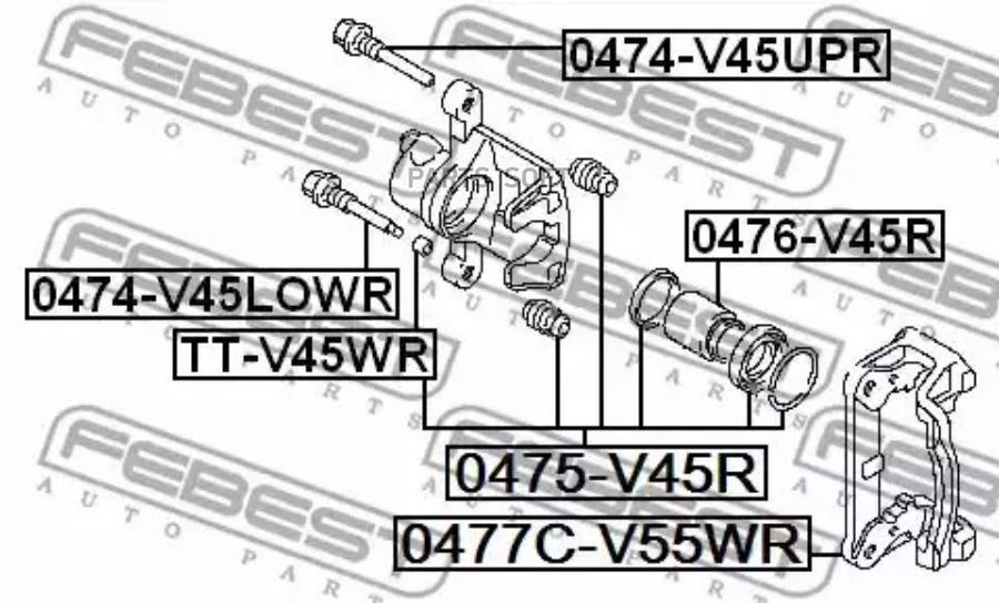 

Скоба суппорта задняя mitsubishi pajero ii v14w-v55w 1991-2004 0477c-v55wr