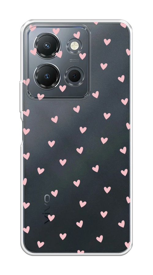 

Чехол на Vivo Y36 4G "Розовые сердечки паттерн", Розовый;прозрачный, 269250-1