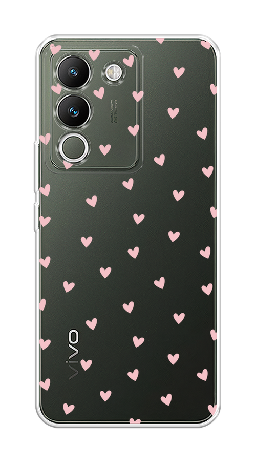 

Чехол на Vivo V29e 5G "Розовые сердечки паттерн", Розовый;прозрачный, 269650-1